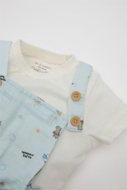 Ensemble de Salopette T-shirt et Chapeau pour bébé garçon