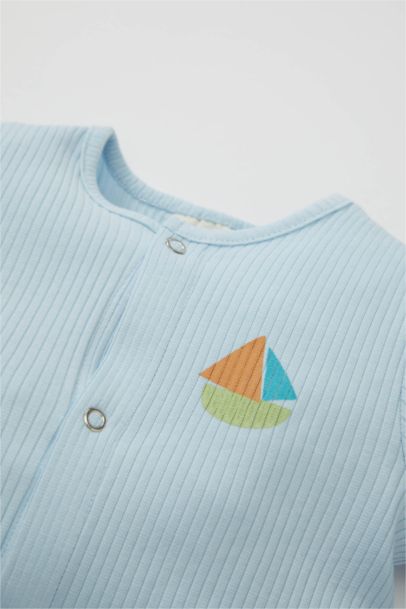 جمبسوت بيبي اولادي حديثي الولادة مضلع بكم طويل