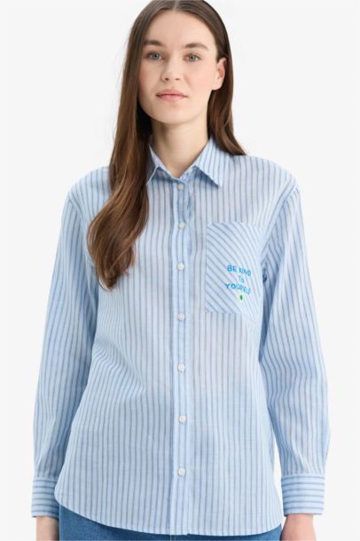 تونيك قطن مطبوع قصة مريحة