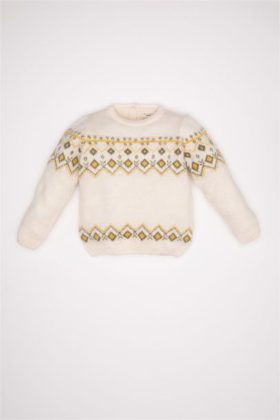 Baby Boy Ethnic Patterned Knitted Pullover