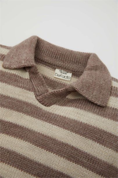 Baby Boy Regular Fit Striped Pullover