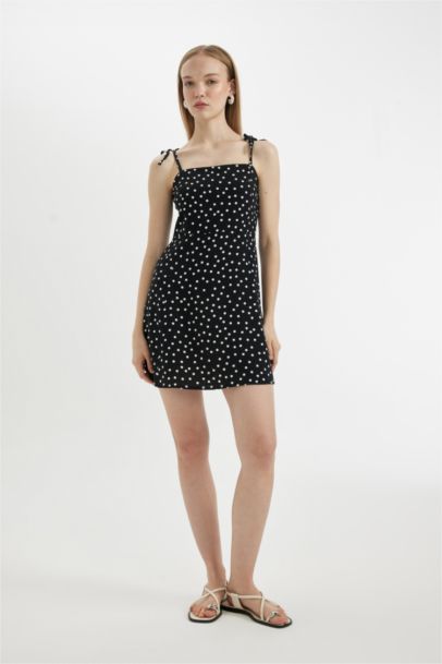 Mini Robe Imprimée à Bretelles