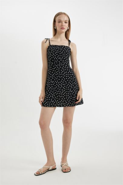 Mini Robe Imprimée à Bretelles