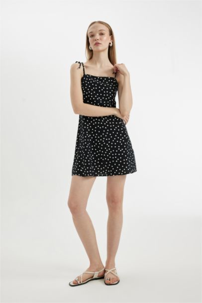 Mini Robe Imprimée à Bretelles