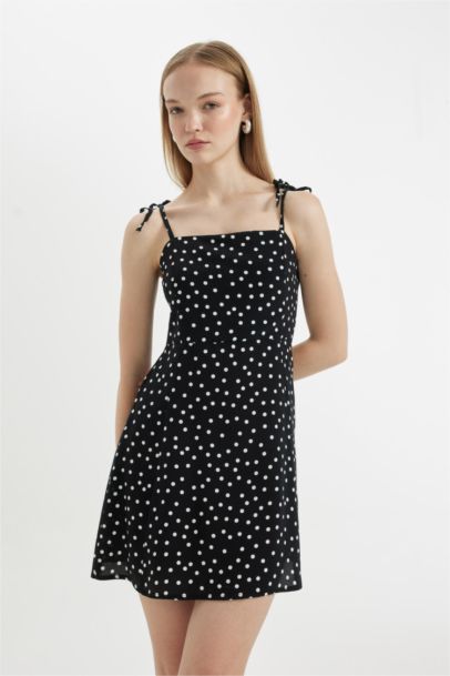 Mini Robe Imprimée à Bretelles