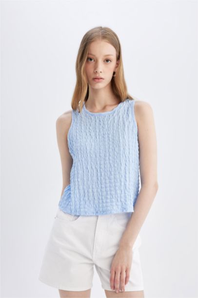 Regular Fit Halter Neck Wrap Sleeveless Blouse