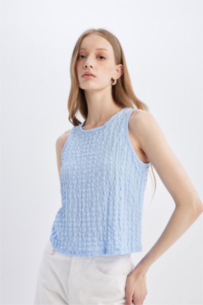 Regular Fit Halter Neck Wrap Sleeveless Blouse