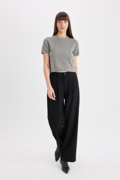 Pull en tricot Premium à col rond Coupe régulière