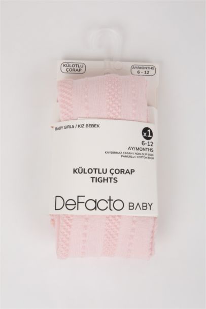 Kız Bebek Dikişsiz Pamuklu Külotlu Çorap