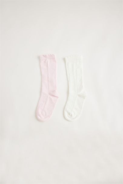 Носки длинные для малышей девочек, 2 пары