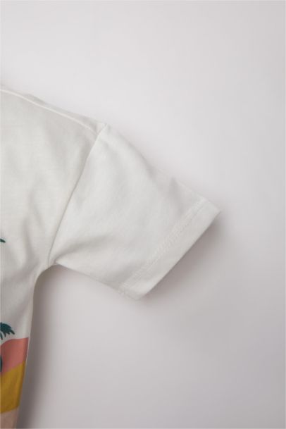 Baby Boy Crew Neck Printed Short Sleeve T-Shirt