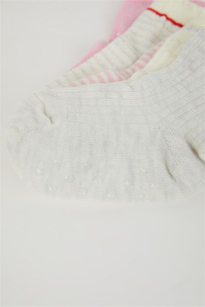 Kız Bebek Dikişsiz 5'li Pamuklu Uzun Çorap