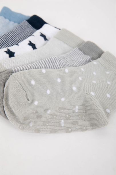 Baby Boy Striped Seamless 7 Piece Cotton Long Socks