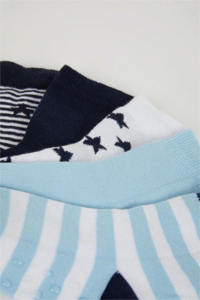 Baby Boy Striped Seamless 5 Piece Cotton Long Socks