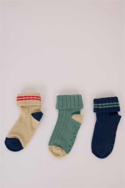 Baby Boy Seamless 3 Piece Cotton Long Socks