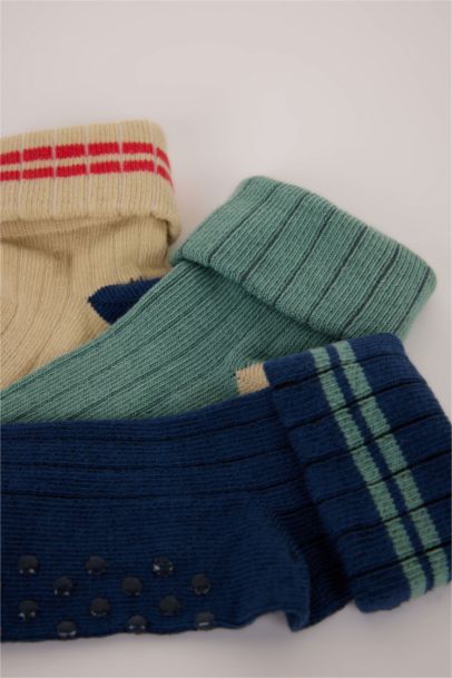 Baby Boy Seamless 3 Piece Cotton Long Socks