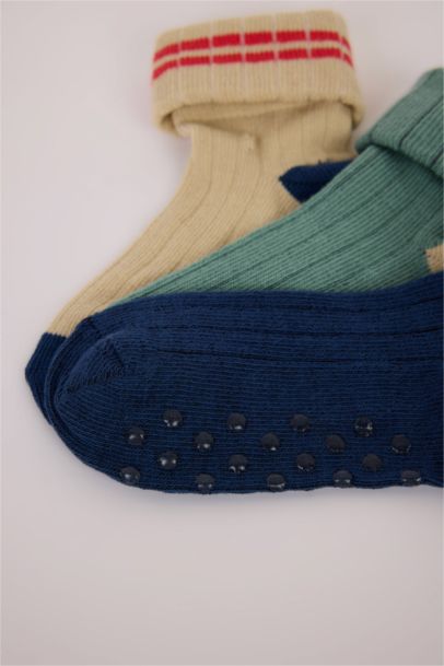 Baby Boy Seamless 3 Piece Cotton Long Socks