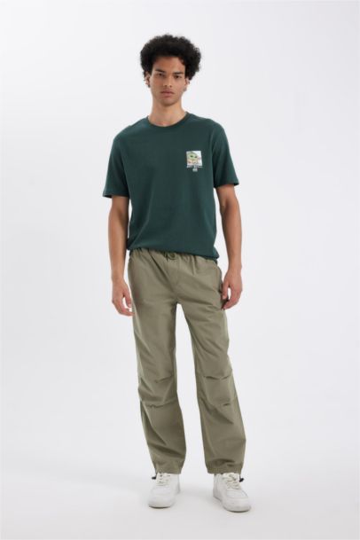 Pantalon Parachute en coton à jambes larges