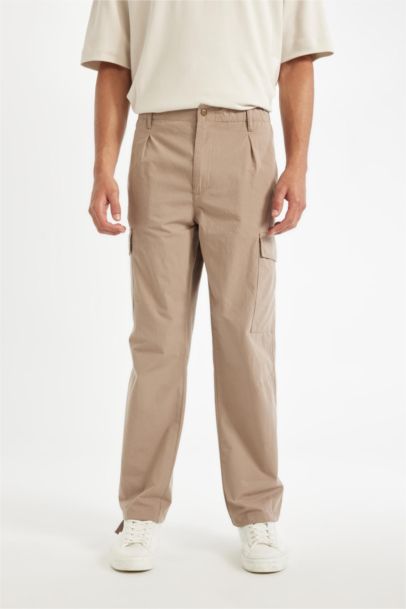 سروال كارجو باراشوت واسع برجل واسع وجيب