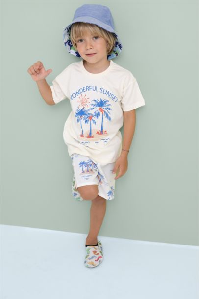 Baby Boy Palm Tree Patterned 2 Piece Set