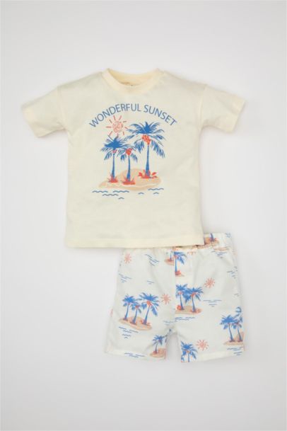 Baby Boy Palm Tree Patterned 2 Piece Set