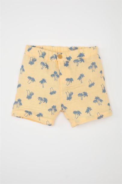 Baby Boy Palm Tree Patterned Muslin 2 Piece Set