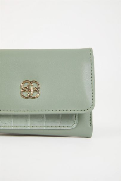 Kadın Kroko Desenli Suni Deri Cüzdan