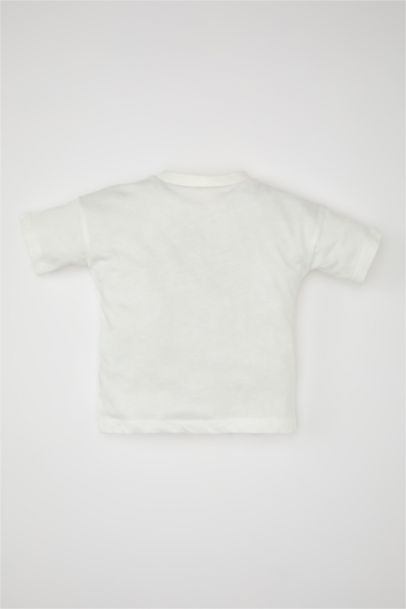 Baby Girl Regular Fit Crew Neck Slogan Printed T-Shirt