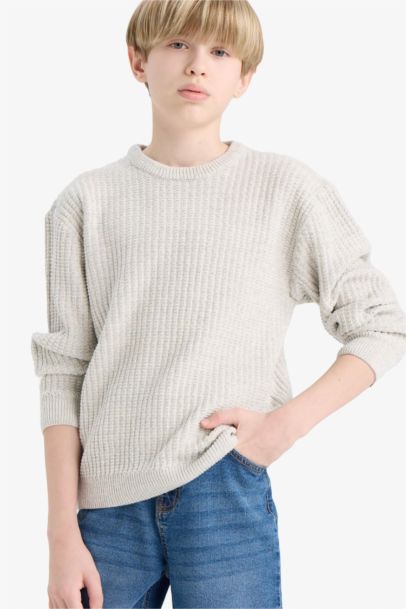 Boy Regular Fit Crew Neck Pullover