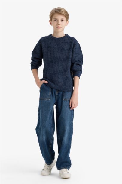 Boy Regular Fit Crew Neck Pullover