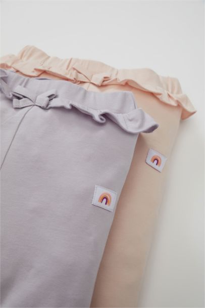 Lot de 2 Pantalons en coton à coupe standard pour Bébé Fille