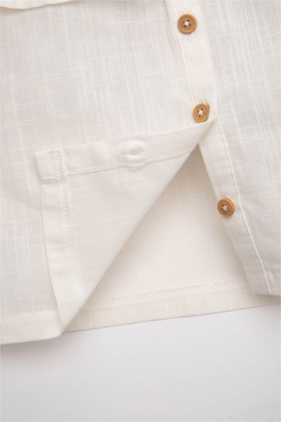 Baby Girl Flared Poplin Sleeveless Ruffle Blouse Shorts 2 Piece Set