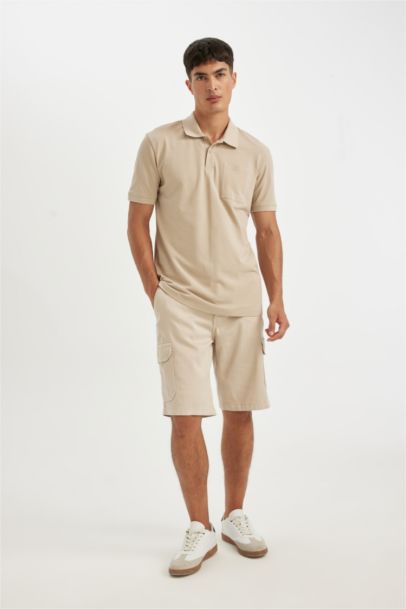 Tensel Kargo Cepli Bermuda Şort
