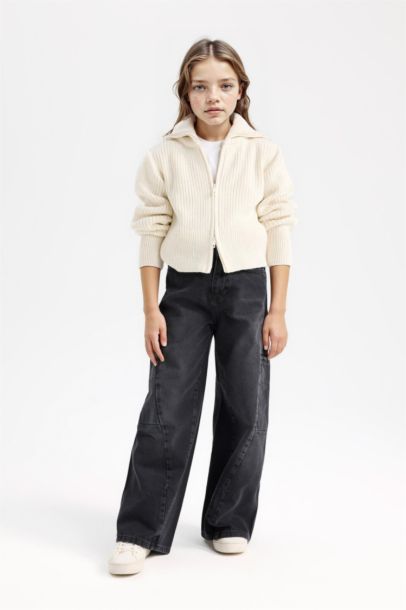 بلوفر قصة عادية بساق بسحاب