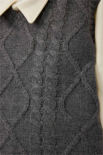 3'lü Takım Triko Yelek Uzun Kollu Çıtçıtlı Body Pantolon Erkek Bebek