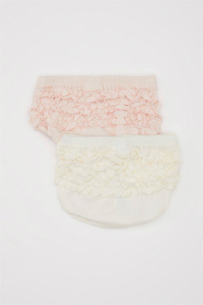 شورت بناتي ممشط قصة عادية - قطعتين