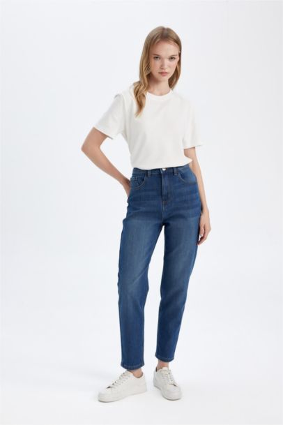 Lina Comfort Mom High Waist Ankle Length Jeans
