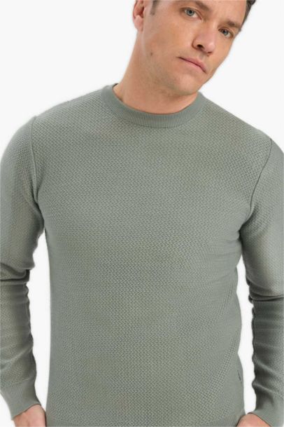 Pull en tricot à col rond Coupe standard