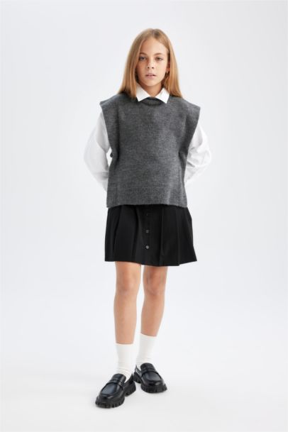 Girl Crew Neck Basic Vest