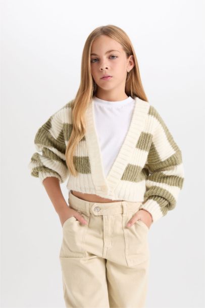 Cardigan à coupe régulière et Col V