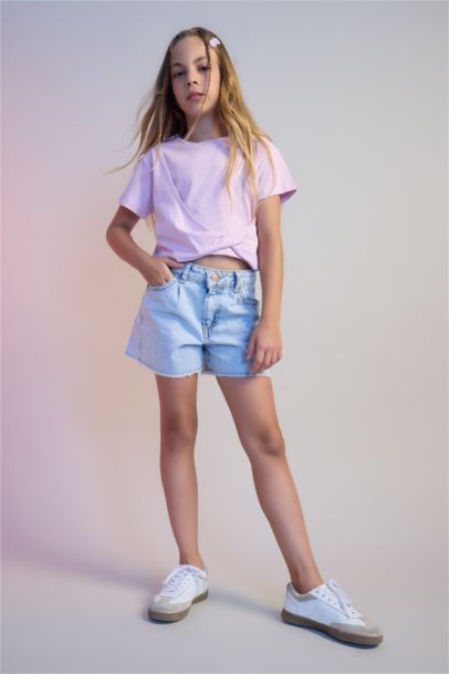 Girl Relax Fit Crew Neck Short Sleeve T-Shirt