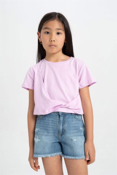 Girl Relax Fit Crew Neck Short Sleeve T-Shirt