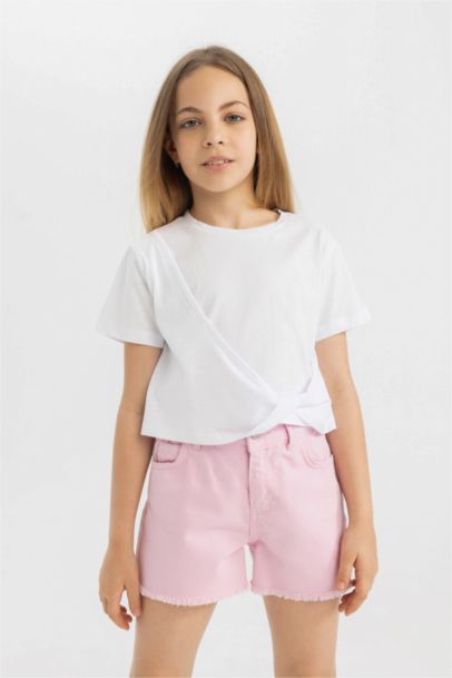 Girl Relax Fit Crew Neck Short Sleeve T-Shirt