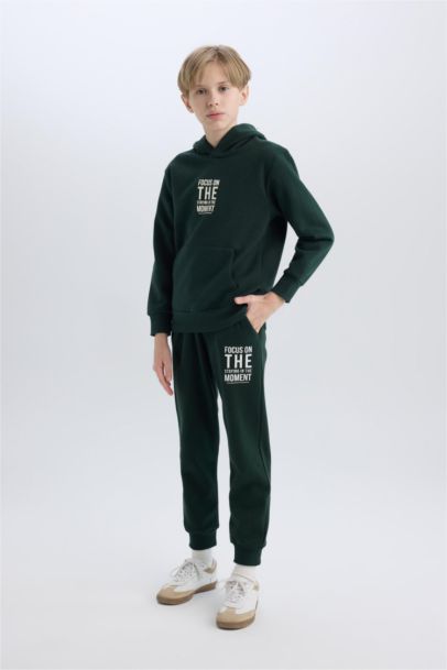 Boy Elastic Waist Leg Thick Sweatpants