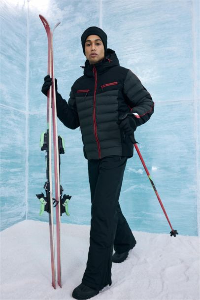 Regular Fit Fermuarlı Su Geçirmez Kayak Pantolonu