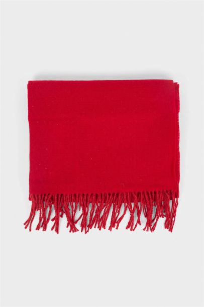 Kadın Yılbaşı Temalı Dokuma Atkı