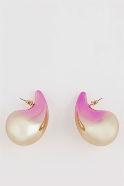 Woman Pink Drop Earrings