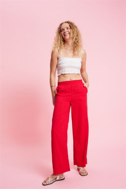 Crop Askılı Beyaz Poplin Bluz