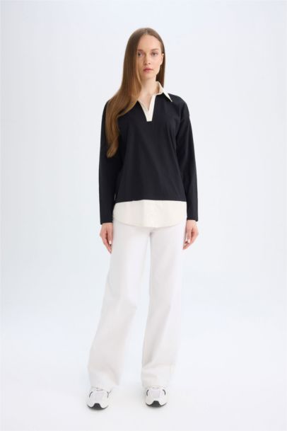 قميص طويل قصة عادية