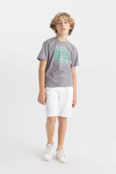 Boy Crew Neck Printed Short Sleeve T-Shirt